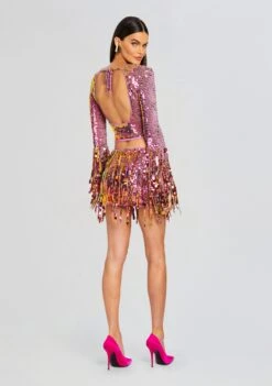 Nicola Sequin Crochet Skirt -LUCY Clothing Shop Ecommerce Crop 24 03 12 MIRIAMTOP NICOLASKIRT THISTLEFLOWER 1231 ECOMM 4dcf5d8e d8d3 45dd 9b06 38c3c13f29ba