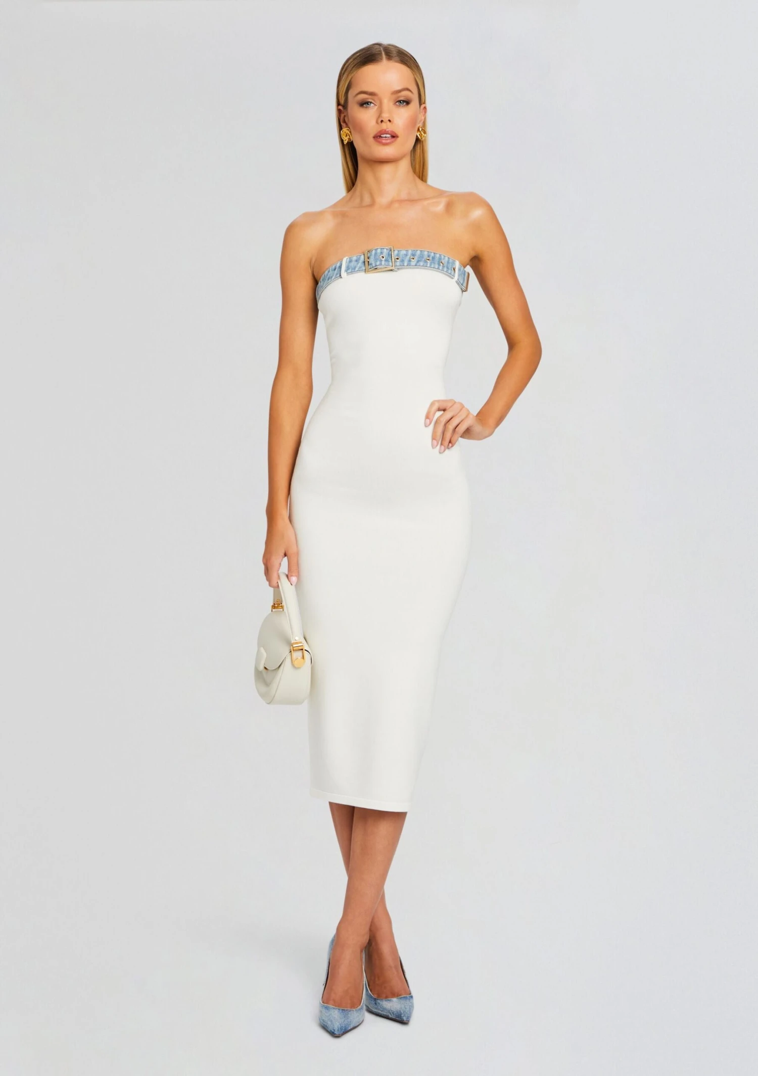 Blanche Knit Denim Dress 7 Blanche Knit Denim Dress - Image 5