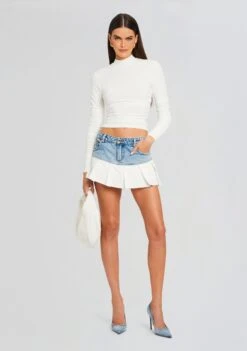 Blossom Mini Skirt -LUCY Clothing Shop Ecommerce Crop 24 03 13 BLOSSOMMINISKIRT COASTLINE 1894 ECOMM