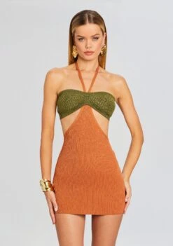 Emmeline Rib Knit Dress -LUCY Clothing Shop Ecommerce Crop 24 03 13 EMMELINEDRESS METALLICRUST 0964 ECOMM