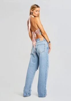 Jamie Silk Top -LUCY Clothing Shop Ecommerce Crop 24 03 13 JAMIETOP DUSTYPINK OHIRPANT TELAVIVSAND 0272 ECOMM