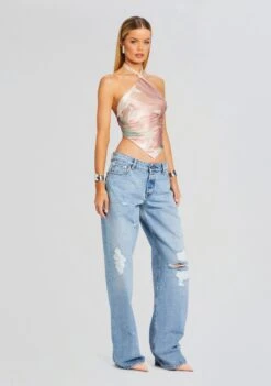 Jamie Silk Top -LUCY Clothing Shop Ecommerce Crop 24 03 13 JAMIETOP DUSTYPINK OHIRPANT TELAVIVSAND 0310 ECOMM