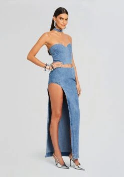 Rory Denim Top -LUCY Clothing Shop Ecommerce Crop 24 03 13 RORYTOP WYNTERSKIRT OASIS 0745 ECOMM