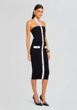 Sloane Bandage Knit Dress -LUCY Clothing Shop Ecommerce Crop 24 03 13 SLOANEDRESS BLACKWHITE 0643 ECOMM