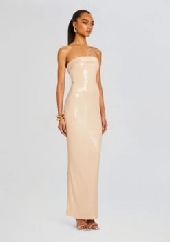 Alexandra Sequin Dress -LUCY Clothing Shop Ecommerce Crop 24 03 26 ALEXANDRADRESS NUDE 0992 ECOMM