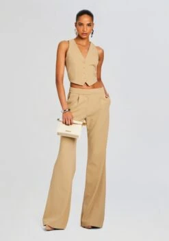 Pin Tuck Palazzo Pants -LUCY Clothing Shop Ecommerce Crop 24 03 26 JESSICATRANSPARENTVEST PINTUCKPALAZZOPANTS CAMEL 1246 ECOMM 08b4cdcd 5a35 4f4f a122 1c738b7d00a8