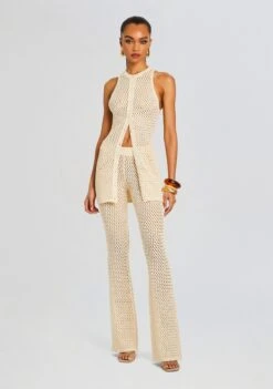 Tish Knit Crochet Pant -LUCY Clothing Shop Ecommerce Crop 24 03 26 TILLIVEST TISHPANT CREAM 0541 ECOMM