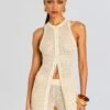 Tilli Knit Crochet Vest -LUCY Clothing Shop Ecommerce Crop 24 03 26 TILLIVEST TISHPANT CREAM 0555 ECOMM