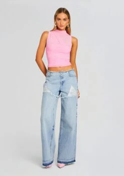 Brair Jean -LUCY Clothing Shop Ecommerce Crop 24 04 16 JESSIMESHTOP BUBBLEGUMPINK BRAIRJEAN COASTLINE 1932 ECOMM 39eb33d1 5efb 459f a03a 407f4d41e12c