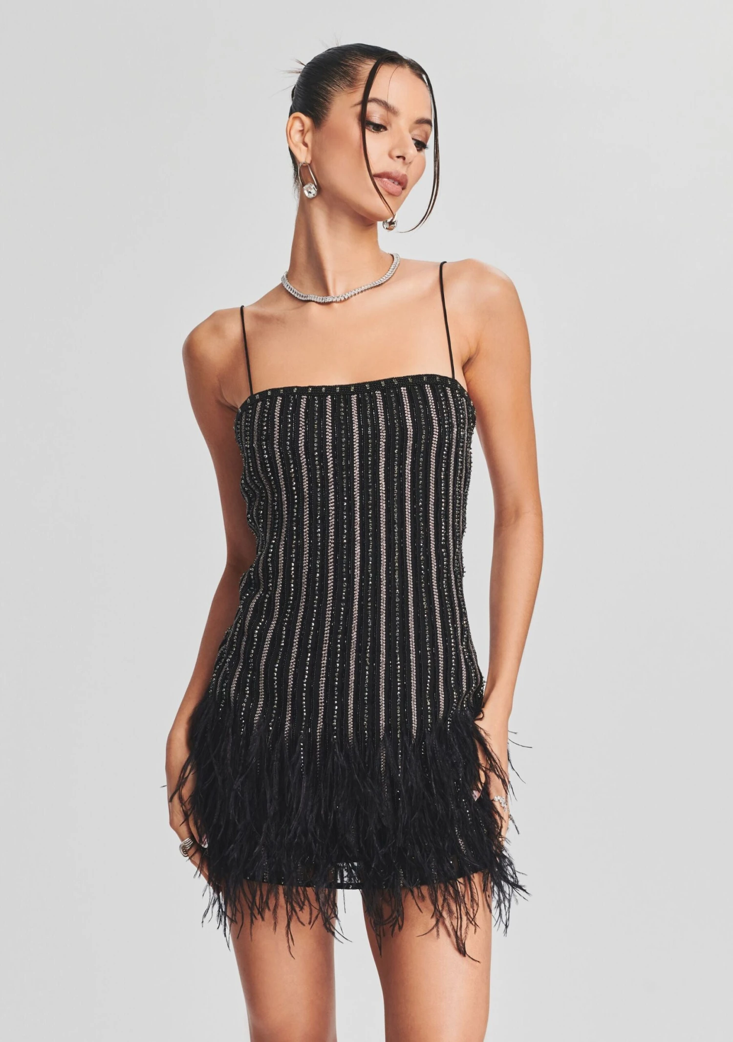 Rubina Sequin Feather Dress 4 Rubina Sequin Feather Dress - Image 2