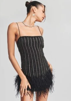 Rubina Sequin Feather Dress 11 Rubina Sequin Feather Dress -LUCY Clothing Shop Ecommerce Crop Retrofete eComm 220921 SHOT 50 3043