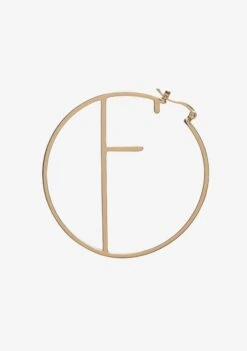 Hoop Letter Earring -LUCY Clothing Shop F f63013b1 9946 4c97 8913 ed2ca0633ef6