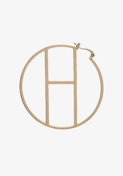 Hoop Letter Earring -LUCY Clothing Shop H 593f770b b8d1 4180 b672 fb2bbb853b82