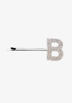 Rhinestone Alphabet Hair Clip -LUCY Clothing Shop Hair Clip B