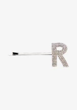 Rhinestone Alphabet Hair Clip -LUCY Clothing Shop Hair Clip R