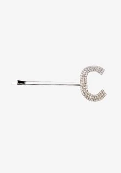 Rhinestone Alphabet Hair Clip -LUCY Clothing Shop Hair Clip c