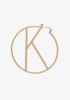 Hoop Letter Earring -LUCY Clothing Shop K f8b0550b 4374 4024 bfab dcb551c60016