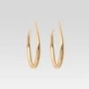Large Moon Hoop Earrings -LUCY Clothing Shop MOONHoopEarringsL GOld ECOMM