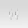 Small Moon Hoop Earrings -LUCY Clothing Shop MOONHoopEarringsS Silver ECOMM