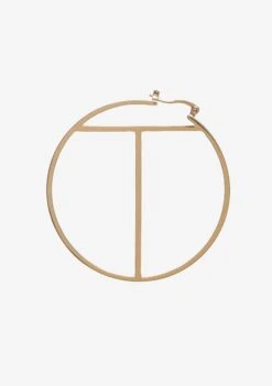 Hoop Letter Earring -LUCY Clothing Shop T 07ca6ed7 48d3 4ac6 96a0 a9a97bb67fc7