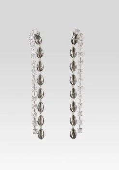 Tyde Crystal Shell Drop Earrings